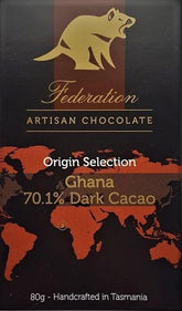 fudgey - Ghana 70% Dark Cacao - Origin Selection